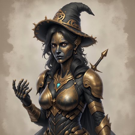 blk&gold, black_&_gold, 1girl, hat, armor, 1girl, puffy sleeves, sketch, textured background, plague doctor, mask, detailed mask, weapon, sword, hat, armor, 1girl, puffy sleeves,