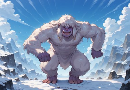 score_9, score_8_up, score_7_up, best quality, masterpiece, source_anime, zPDXL3, BREAK
<lora:umaro_FF6_PONYXL:1>monster , umaro, yeti_(creature) ,  smile, happy,