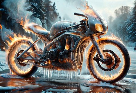 1c3_w1n73r, f1r3, <lora:Varos_-_Fire_Style:0.75> <lora:Varos_-_Ice_Style:0.75> <lora:StS_PonyXL_Detail_Slider_v1.4_iteration_3:0.8> (score_9, score_8_up, score_7_up:1), majestic, (ghost rider with his bike of fire, winter:1.45), elaborate, (ultra realistic:1), (masterpiece, translucent:1.2), best quality, intricate, extremely detailed, detailed background, masterpiece, best quality, highly detailed, sharp focus, hyper-detailed, safe_pos