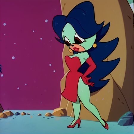 score_9, score_8_up, score_7_up, score_6_up, score_5_up, score_4_up, BREAK,  <lora:Breezie_the_hedgehog:1>, breeziethehedgehog, 1girl, solo, breasts, black hair, gloves, dress, bare shoulders, jewelry, blue hair, standing, full body, elbow gloves, high heels, strapless, makeup, looking down, strapless dress, furry, snow, side slit, red gloves, snowing, dark blue hair, long hair, furry female, red dress, red elbow gloves, green fur, body fur, earrings, brown eyes, red lipstick