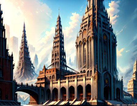 score_9, score_8_up, score_7_up,
<lora:Soviet_Gothic_(Architecture)_(Pony)_(AD):0.8> Soviet Gothic, monumental architecture, architecture, city, cityscape, scenery, building, skyscraper, 
8K, In'ei, chiaroscuro, rim lighting, perfect depth of field shot, beautiful, subsurface scattering, idealized city, wide beautiful boulevards, busy city center, parks and manicured lawn areas, large parks, plazas, detailed fluffy anime clouds, skyscrapers, made out of limestone, gothic style, photographic realism, soft lighting, soft shading,  art by Thomas Kinkade,
BREAK zPDXL, zPDXLxxx, <lora:wowifierXL:0.2> art by mooncryptowow <lora:sdxl_lightning_8step_lora:0.4> <lora:detailed_notrigger:0.5>