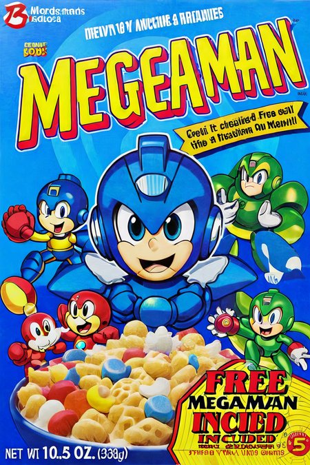 Mega Man <lora:style_xl.cereal_box_sdxl_v1:1>  free  included