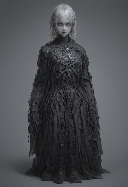 Full body portrait, angry expression, looking at camera,  standing, feet visible.
man, tall smart person, royal soldier, royal military, regal being,
ornate uniform, (white and gold porcelain royal celestial clothes), holding scifi weapon, mechwear, commando uniform, crystal details in armor, crystal ornate earrings, crystal jewelry, ornate fractal face mask, ornate gold dainty details fractal armor,
((((crystallization of the face)))), teeth made of quartz, ((((eyes made of ulexite)))), hair made of Fanlike acicular-fibrous crystal groups, thin crystal hair, flowing white fractal hair, large perfect eyes, crystal iris, eyes made of crystal, ((white porcelain skin)), (white_skin), glowing clear eyes, celestial eyes,  interweaving techno-anatomical and fractal elements, Ellen Jewett's intricate sculptural craftsmanship, no eyebrow hair,
dynamic lighting highlighting multifaceted textures, cinematic post-processing for an exquisite visual narrative, breathtaking surreal masterpiece,
sci-fi royal palace setting, single source lighting, low light setting, dark room, intense lighting,