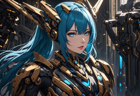 masterpiece, best quality,
1girl, solo, mechanical wings, blue eyes, wings, looking at viewer, long hair, covered navel, blue hair, bodysuit, medium breasts, mecha musume, lips, ponytail, bangs, aqua hair, skin tight, parted lips, headgear,
highres, 4k, 8k, intricate detail, cinematic lighting, amazing quality, wallpaper