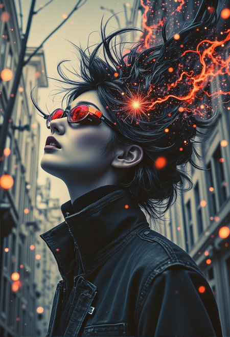 an exploding head revealing all the dark and sinister and lustful thoughts that were buried inside <lora:aidmaDall-E3-FLUX-v0.1.safetensors:1.0>,  <lora:Instant camera portrait photography V2.0.safetensors:1.0>,