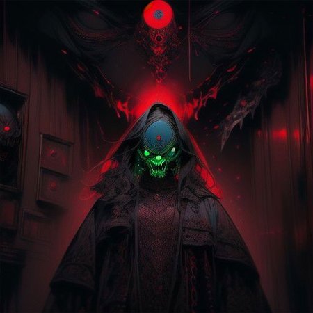 Ghoul, terrifying, grotesque, bone chilling, scary, horrorcore, ghoulcore, intricate background, hyperdetailed, photorealistic, dramatic lighting, inspired by pinterest art