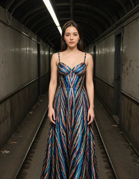 Stable_Yogis_Illustrious_Positives, mature, realism, detailed skin texture, realistic, photorealistic, ( empty railway tunnel :1.2)  ( Steam-Powered Splendor Gown :1.2 )
 safe_pos ,  <lora:Realism_Lora_By_Stable_Yogi_Pony_V1.:0.4> realism, realistic, real life, photorealistic, detailed, colorful, slutty pose, dynamic angle, dynamic lighting, natural pose, (cowboy shot:1.2)
