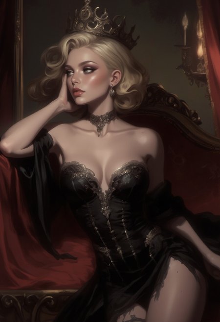 digital painting of petite lascivious female  in provocative and outrageous manner, extraordinary, aesthetic, artstation, concept art, smooth, sharp focus, enigmatic, captivating, alluring, sensual, erotic, b74_aes, rogi,