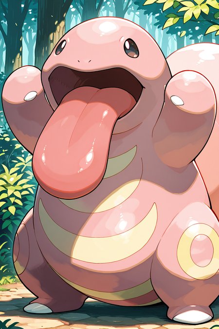 masterpiece, best quality,   Lickitung, no humans, pokemon (creature),  <lora:LickitungPokedexIXL:1.0>,