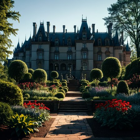 (((In a garden with the Biltmore Estate in the background))), volumetric lighting, vibrant colors, 4k epic detailed, shot on kodak, 35mm photo, sharp focus, high budget, cinemascope, moody, epic, gorgeous, film grain, grainy, low key photography, dramatic lighting, intense emotions, cinematic feel, mysterious ambiance, emphasizing shape and form, creating depth, evoking drama, storytelling through shadows, professional technique,professional lighting, imaginative concept, creative styling, otherworldly aesthetic, surreal visual, captivating narrative, intricate detail, fantastical landscape, editorial storytelling, professional lighting, creating visual impact, evoking emotion, pushing creative boundaries <lora:add-detail-xl:2> <lora:Cosine_freck:1>