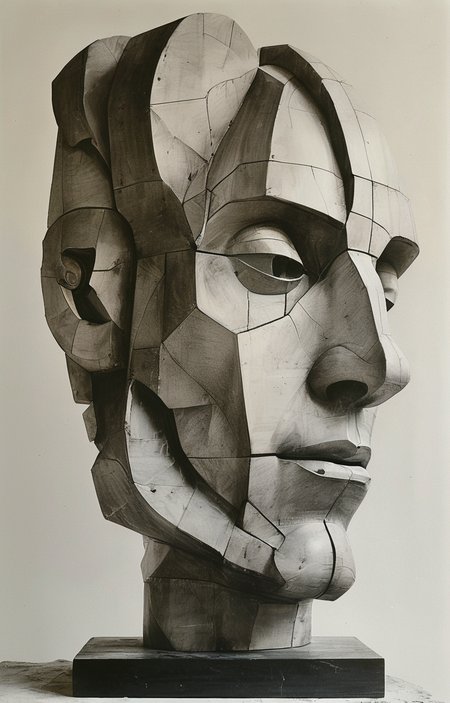 masterpiece,best quality,<lora:tbh133-sdxl:0.85>,portrait of Iron Man,drawing,style of Raymond Duchamp-Villon,sculpture,