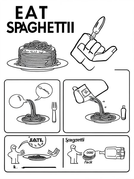 Eat spaghetti <lora:ikea_instructions_xl_v1_5:1>