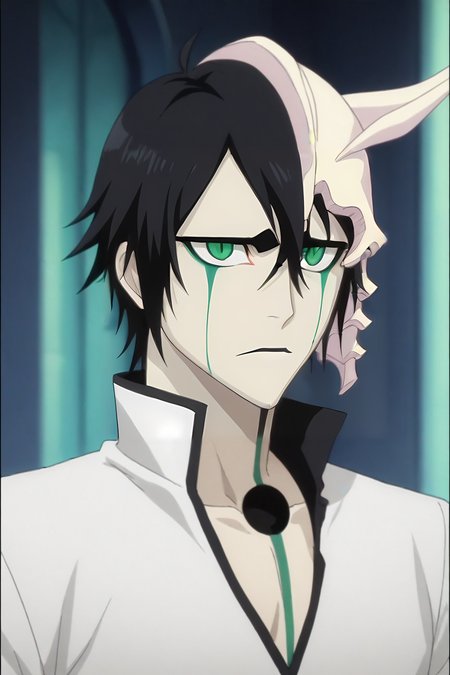 score_9, score_8_up, score_7_up, source_anime, anime screencap, anime coloring, , , upper body, depth of field, 1boy, solo, male focus, <lora:ulquiorra_cifer_pony:0.76>, ulquiorra_cifer, , , , Arms linked with someone, indicating companionship, <lora:sdxl_lightning_8step_lora:1>