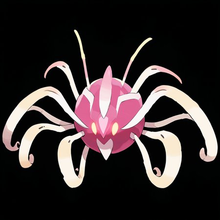 <lora:pokemon_pony_xl:1>, watercolor creature art like pokemon, Type: Ghost, Type: Ground, Egg Group: Grass, is a pokemon creature that The monster's joints are encased in Magenta bony protrusions that provide protection and enhance its physical attacks,Its veins pulse with a Pink glow visible through its translucent skin a network of life energy,The creature's whiskers are prehensile and sensitive to the slightest changes in air or water pressure,It has a Silver streak that pulses along its body with each heartbeat a visual rhythm of its Grass life force,The monster's gaze can penetrate illusions revealing the true yellow (orange:0.8) essence of whatever it beholds score_9, score_8_up, score_7_up, score_6_up, score_5_up, score_4_up.  Simple black background, (Masterpiece:1.3) (best quality:1.2) (high quality:1.1)
