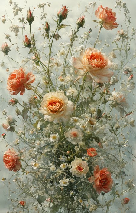masterpiece,best quality,<lora:tbh51-sdxl:0.75>,illustration,Pale flowers,