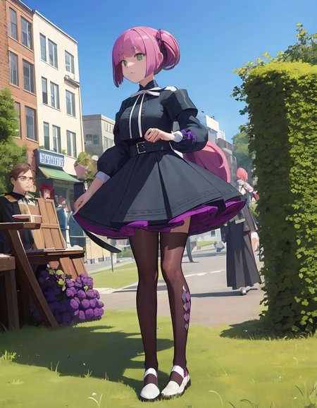 (extremely detailed CG unity 8k wallpaper),(masterpiece), (best quality), (ultra-detailed), (best illustration),(best shadow), (standing on top of a grassy knoll watching a parade go down the street in the distance:1.4), imminent assassination
,BREAK
(carcanogrape:1.2), 
<lora:CarcanoGrape:1>