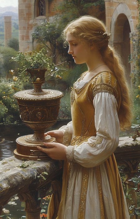 masterpiece,best quality,<lora:tbh201-sdxl:0.9>,illustration,style of Edmund Leighton
 tech genius teenage girl