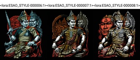 myanmar king sitting on a throne, bagan, highly detailed, t-shirt design, black background, ESAO style <lora:ESAO_STYLE-000006:1>