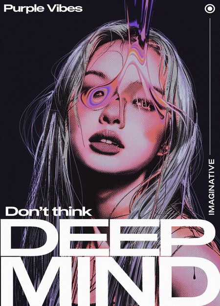 Purple Graphics || Poster lora