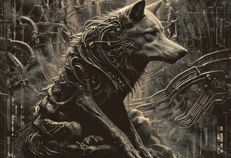 wolf's rain, brown, happy, smile,  detailed, atmospheric, illusion, the flower that dances in the wind, next time in paradise, serene,  <lora:Dark_Anime:0.2> <lora:- SDXL - letitflrsh_let_it_flourish_V1.0:0.4> <lora:The_Dark_Side_Of_The_Future:0.4>