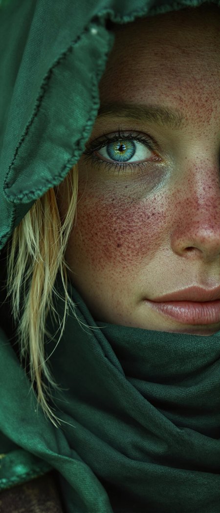 aged Linkle, Style of Zelda, in a close-up portrait. Show the rugged skin, blushed Face, Large scar, rough, gritty, the green linen hood pulled low over her face, a mischievous, somewhat intoxicated smile. Let her armor reflect the victories of past battles, worn and weathered but still of great value, much like the hero himself.. feminine, mysterious, Ethereal, Closeup portrait, a captivating vibrant dark moody but beautiful and erotic impression of freckled linkle from zelda, adult DARK, moody, Large Green linen Hood, capturing the essence of a cyborg linkle from zelda in fight stance, defying expectations by conjuring a oversized translucent colorful deku hooded cape. ethereal, atmospheric haze, Film grain, cinematic film still, shallow depth of field, highly detailed, high budget, cinemascope, moody, epic, OverallDetail, gorgeous, 2000s vintage RAW photo, photorealistic, candid camera, color graded cinematic, eye catchlights, atmospheric lighting, skin pores, imperfections, natural, shallow dof,
In the depths of this nocturnal tableau lies the promise of exploration and discovery, where the spirit of the adventurer converges with the boundless possibilities of the Blue cosmos. Though Earthbound for now, her spirit remains untethered, reaching out towards the distant stars with an unyielding resolve to explore, to discover, and to soar beyond the limits of imagination.