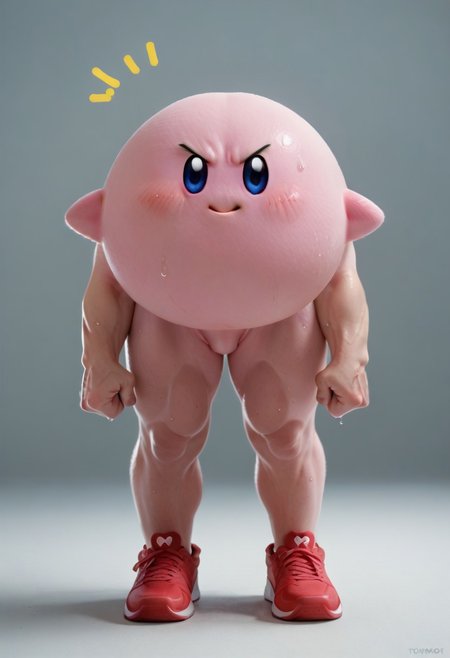 score_9, score_8_up, score_7_up, planking, exercise, clenched hands
sweat, annoyed, full body, anger vein,
LongKirby, dark blue eyes, pink body, blush, red shoes, smiling at viewer