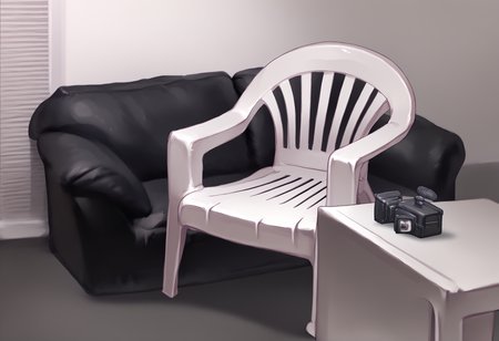 score_9, score_8_up, score_7_up, <lora:CastingCouch_XLPD:.88> white chair, plastic chair, chair on couch casting couch, camera, no humans, <lora:PlasticChair_XLPD:1.2>