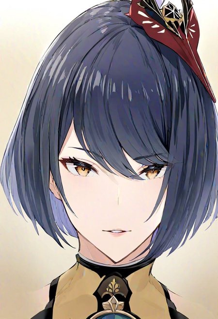 portrait, parted lips, kujou_sara \(genshin impact\), 
masterpiece, best quality, very aesthetic, absurdres, 1milf, 1adult, solo,