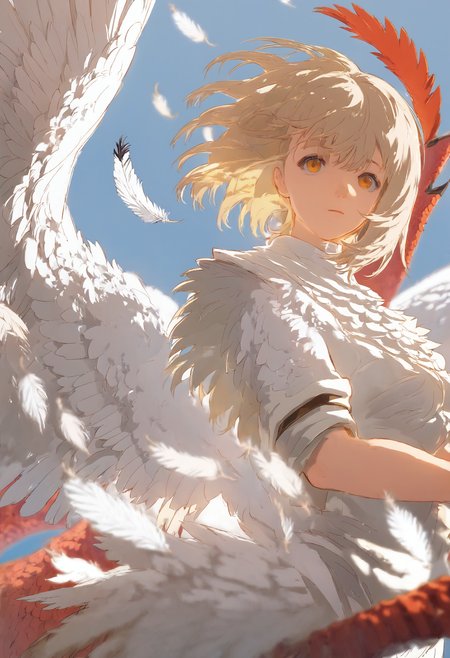 score_9, score_8_up, score_7_up, 1girl falin chimera, white feathers, feathered wings, feathers, depth of field, foreshortening, upper body
<lora:style_redum_pony_2:1> <lora:falin_marcille_pony_d16:1>