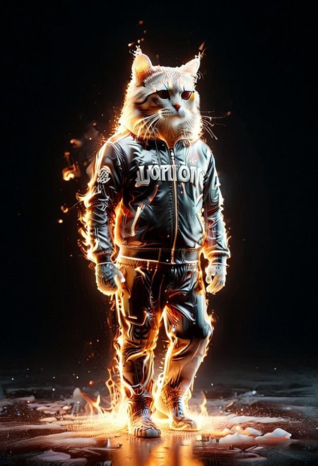 ((((("COOL" text logo)))) <lora:dvr-ftl:0.8>,
BREAK
1c3_w1n73r, magicNpolished, shiny, polished, reflection, glowing, light
Anthro cat made of 1c3_w1n73r, wearing sunglasses, jacket, loose pants, baseball cap
Standing on hind legs. ((f1r3 floor, flames, lava floor))
