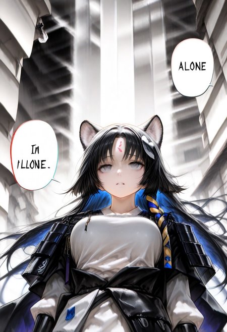 honored, saga /(arknights/), greyscale, speech bubble, throughout heaven and earth, i alone am the honored one, 
<lora:cfg_scale_boost:0.4>,<lora:nai_noob_new_1536:0.0>, <lora:nyaliaXLNBVP1lokrV6311P:0.0>, <lora:illustriousXL_stabilizer_v1.23:0.35>, <lora:honored:1>, (masterpiece, best quality, newest, highres:1.3), good quality, very aesthetic, absurdres, newest, very awa,