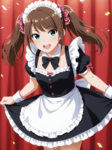 detailed background, shiny skin, posing, rating safe,
<lora:mizusaki.pony:1>,
mizusaki, 
maid outfit, 
stage,