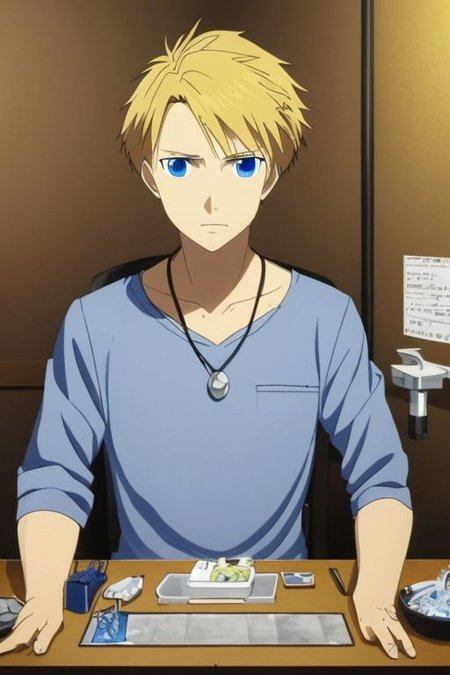 high resolution, solo, best quality, 1Boy, Yamato Ishida, Blond Hair, Blue Eyes, Necklace, sick, bandage, helpless, patient, hospital, infusion, OverallDetail