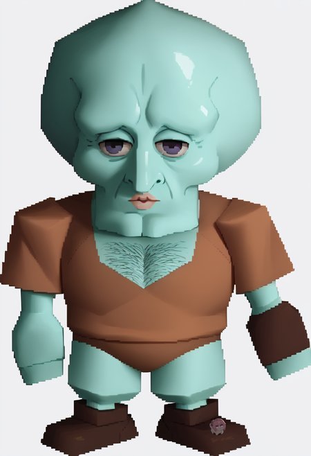 score_9, score_8_up, score_7_up BREAK 1boy, <lora:zs_FFVIIChibisXL_1:1> ffviichibis, chibi, standing, full body, white background, <lora:handsomize_x_pdxl_v1:1.2> handsomize, aqua skin, colored skin, bald, manly, brown leotard, chest hair, sparkle