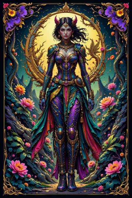 Magical kingdom, early morning, woman, very intricate, very detailed, sharp, bright, colorful, <lora:Hand v2:0.5> <lora:Anti-Blur:1><lora:Insane Detail Slider:0.25>  <lora:flux.1_lora_flyway_Epic-detail_v2:0.3> <lora:fluxenhancer:0.25> <lora:ck-Neon-Retrowave:0.4> ck-rw, in the style of ck-rw,  <lora:Neurocore Anime Cyberpunk:0.8> A digital artwork in the style of cknc