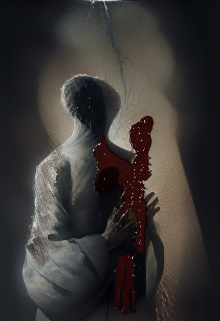 painting of an older man and his adult male lover, spark ignites, tortured souls, peacefulness, revelation, surreal dark smeared background, black and gold mutations tears in fabric , separation of colors, in the style of nicola samori <lora:DarkAnime1:1> <lora:HorrorArt(1):1.2>, glow effects, godrays, Hand drawn, render, 8k, octane render, cinema 4d, blender, dark, atmospheric 4k ultra detailed, cinematic sensual, Sharp focus, humorous illustration, big depth of field, Masterpiece, colors, 3d octane render, 4k, concept art, trending on artstation, hyperrealistic, Vivid colors, extremely detailed CG unity 8k wallpaper, trending on ArtStation, trending on CGSociety, Intricate, High Detail, dramatic, absurdes, a realistic baroque bedroom, white canopy over bed, white drapes, damask patterns, intricate details,    in the style of Vittorio Matteo Corcos