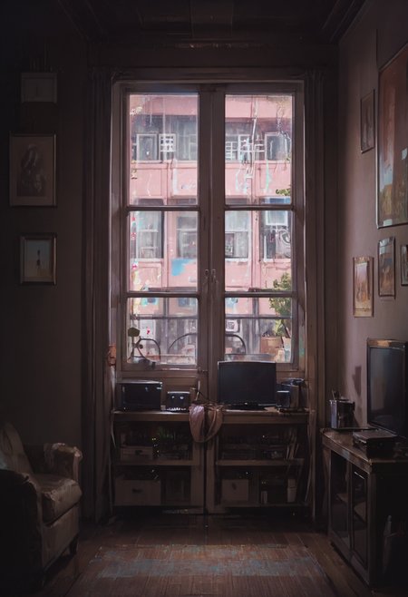 score_9, score_8_up, score_7_up, indoors, living room, tv, window,
 <lora:the_wintess:1>, w1tn3ss