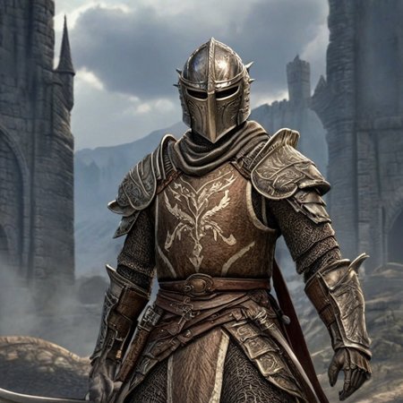 a Khajiit knight from The Elder Scrolls game stands in the middle of the frame a dragon behind him, high detail, the elder scrolls,