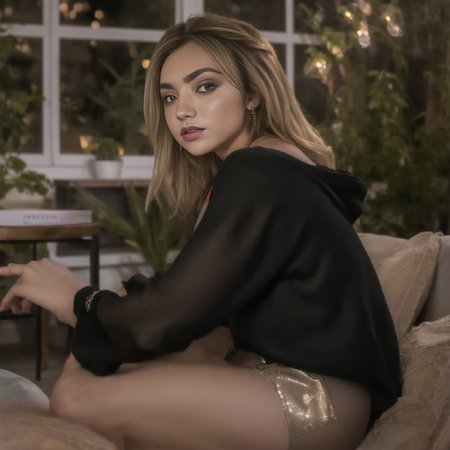 <lora:Peyton List:1>,  full body, 1girl, livingroom, looking at viewer, solo, bokeh, professional light