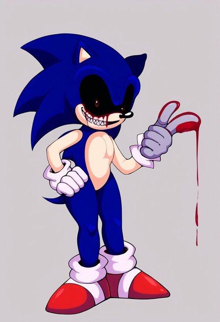 score_9, score_8_up, score_7_up, source_anime BREAK, moonlightdrawing, 2d, (wide hips), thick thighs, cute, sexy, dynamic pose, hand back, wink, full body, 
1boy, solo, hedgehog, sonic the hedgehog, gloves, smile, grin, animal ears, white gloves, red eyes, simple background, teeth, shoes, body fur, hand on own hip, tail, full body, blue fur, leg up, looking at viewer, blood, blue fur, two-tone fur, sideways mouth, colored sclera, glowing, black sclera, happy, glowing eyes, clenched teeth, grey gloves