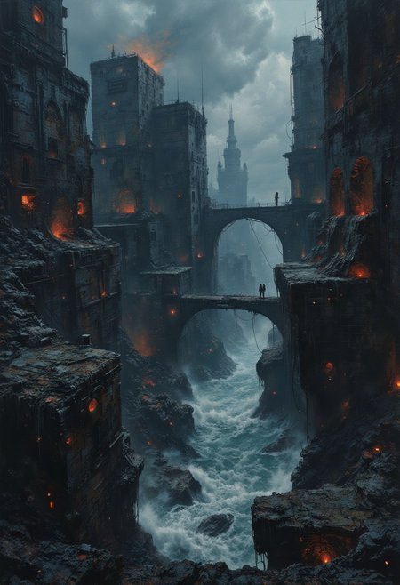 d1eselc0re,
high-contrast palette, highly detailed, cinematic, modern art, high-contrast palette, timeless feeling, cinematic quality || 
The Great Flood