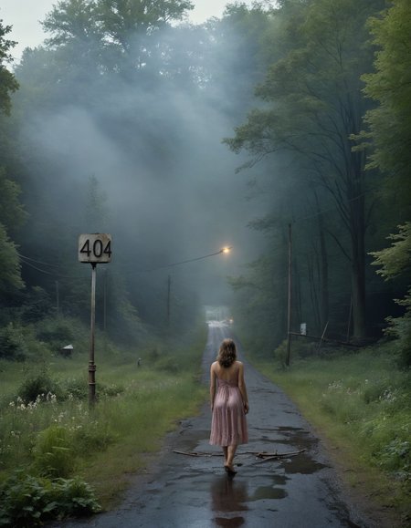 by Gregory Crewdson,  ("404" but extremely beautiful:1.4), (intricate details, masterpiece, best quality:1.4) , in the style of nicola samori,
"404" text sign, camera movement, Surrealist art , Dreamlike, mysterious, provocative, symbolic, intricate, detailed,, dynamic pose, looking at viewer, 
<lora:epi_noiseoffset2:0.5> <lora:add-detail-xl:1> <lora:xl_more_art-full_v1:0.5>  <lora:NicolaSamori:0.7>