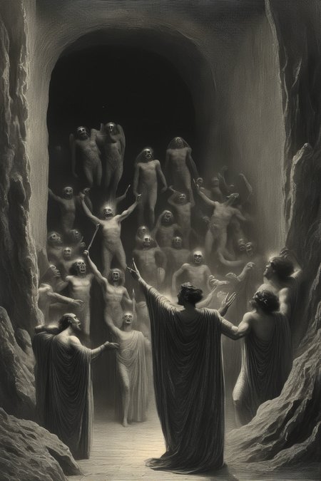 <lora:Gustave Dore Style:1>Gustave Dore Style - detailed gravure art by gustav dore art, weird sci-fi things happening in ancient greek