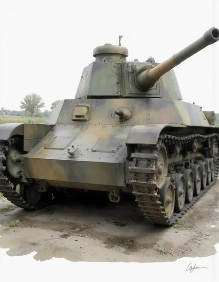 <lora:Inkquaria:0.8> Inkquaria
A black and white watercolor painting of a tanker in a tanker cap saluting next to his tank.<lora:type4:0.8>type4,1tank,
 <lora:ija-tank-crew:0.9>ija-tank-crew