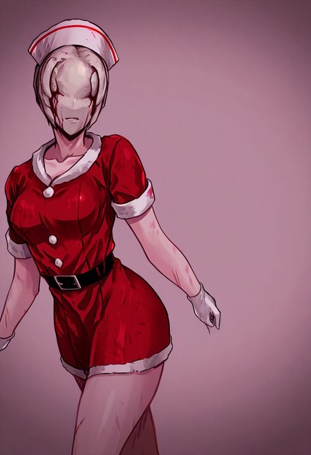 score_9, score_8_up, score_7_up, score_6_up, score_5_up, score_4_up, source_anime, solo, 1girl, 
bubble_head_nurse_\(silent_hill\), blhdnrse, santa costume, christmas, santa costume, 
masterpiece, best quality, very aesthetic, absurdres,