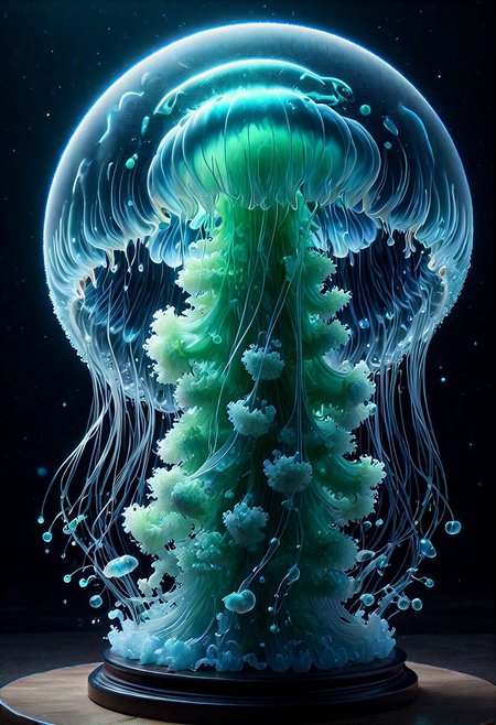score_9, score_8_up, score_7_up, score_6_up, rating_safe, jellyfish ying yang, glass statue, intricate and detailed lighting, ying yang theme, (masterpiece, high detail, best quality), sharp, smooth anime