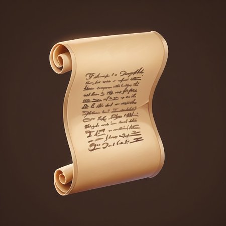 score_9, score_8_up, score_7_up, paper, simple background, dark brown background, scroll, handwritten parchment scroll, text, solo