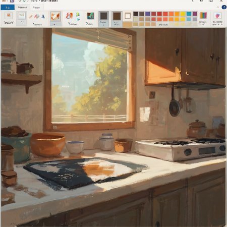 score_9, score_8_up, score_7_up, score_6_up, zy_paint, user interface, ui, english text, rustic kitchen, sunny, scenery , <lora:zy_paint_v1:1>