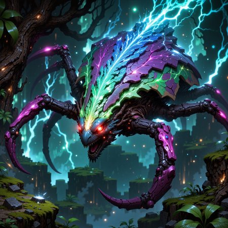 award-winning macro photo, short depth of field, hyper realistic, dim lighting, twilight, bioluminescence, subsurface scattering, the peculiar "many-limbed chonklubber" is a feathered creature that inhabits the dense, spiraling winklethickets of the unforgettable world "bubblyward prime." its vibrant, tri-colored plumage features microscopic crystals that catch the planets teal-hued sunlight, creating a dazzling, prismatic display. the creatures are known for their habit of gnarling as they drink from the garbonified dripping  nectar globules of the ethereal blinkflowers. the biome itself is a lush, chaotic sprawl of coiling vegetation that twists and loops in gravity-defying spirals, highly detailed, intricate, detailed background, golden ratio, arsmjstyle, dnddarkestfantasy, in the style of ck-ovf, aidmafluxpro1.1, amanoer, 
<lora:style-yoshitaka_amano-elden_ring-flux-by_alicient:0.4> 
<lora:style-mythic_fantasy-v2-flux-by_velvets:0.84> 
<lora:style-oneviolentfantasy-ep21-flux-by_chronoknight:0.44> 
<lora:flux_pro1.1_detailer-v0.2-flux-by_aidma:0.4>