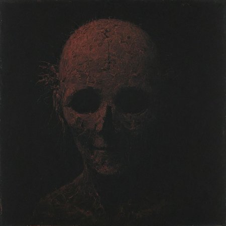 the face of a forgotten god
easynegative, digital artwork by Beksinski, vntblk, black and red, dark, background, smile,